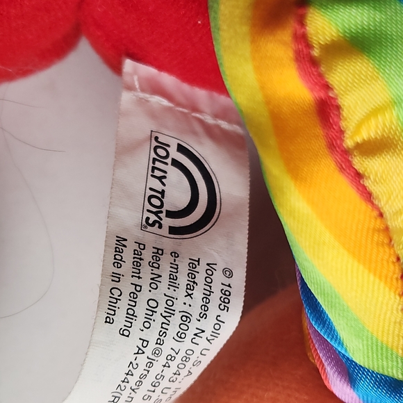 VINTAGE 90s JOLLY TOYS RAINBOW CATERPILLAR RATTLE 🦋 ♥️ 😍 - Picture 6 of 7